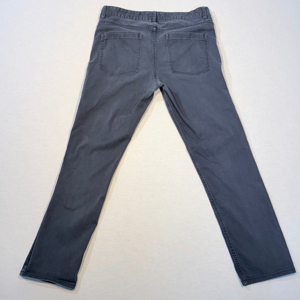 Theory Haydin Writer Pants Mens 33 Dark Grey Slim Fit Stretch Cotton - Picture 2 of 8